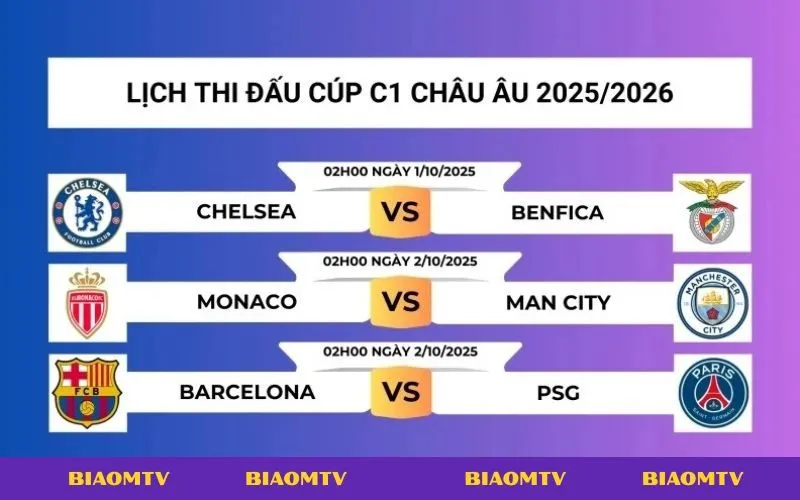 Lịch thi đấu thể thao BiaoMTV